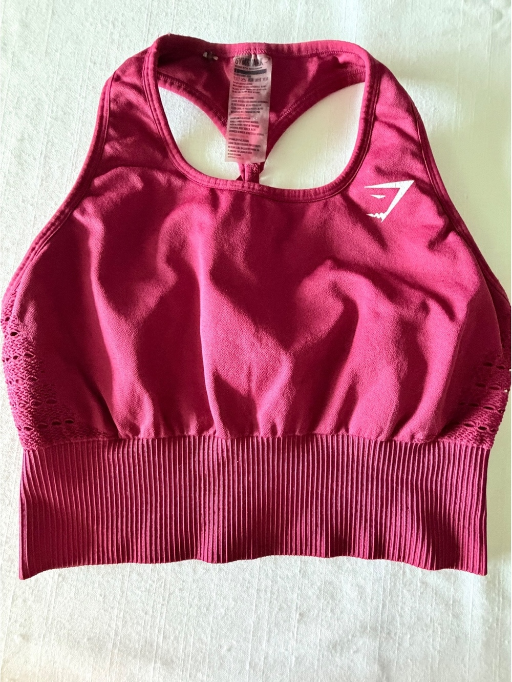 Gymshark Women's size L Seamless Sports Bra in Burgundy, Size Large